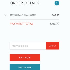 Complete the purchase and post your job.