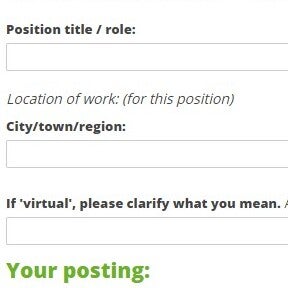 Enter your job posting details.