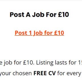 Select a job posting plan.