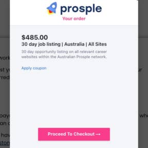 Complete the payment and post your job.