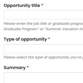 Create your job post.