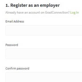 Register for an employer account.