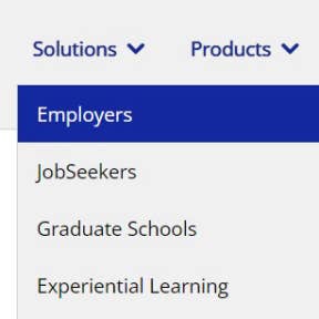 Navigate to GradLeader's Career Center.
