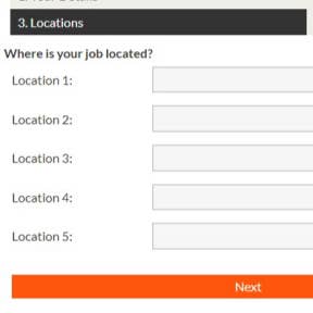 Enter your job location.