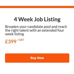 Select a job posting package.