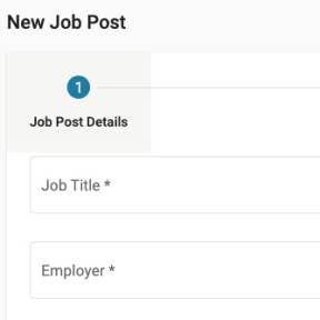Create your job post.