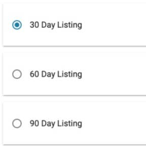 Select a job posting package.