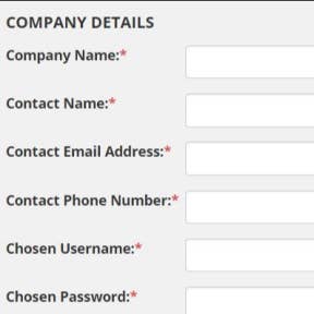 Register your account.