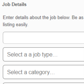 Add your vacancy's details.