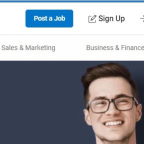 Click on "Post a Job" on the home page.