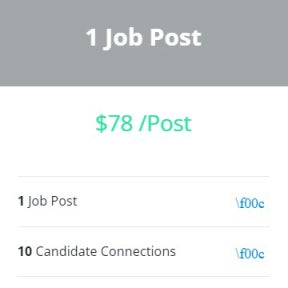 Select a job posting plan.