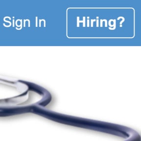 Click on "Hiring?" on the home page.