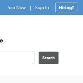 Click "Hiring?" on the home page.