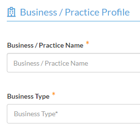 Create your business profile.