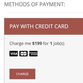 Complete the payment and post your job.