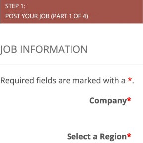 Create your job post.
