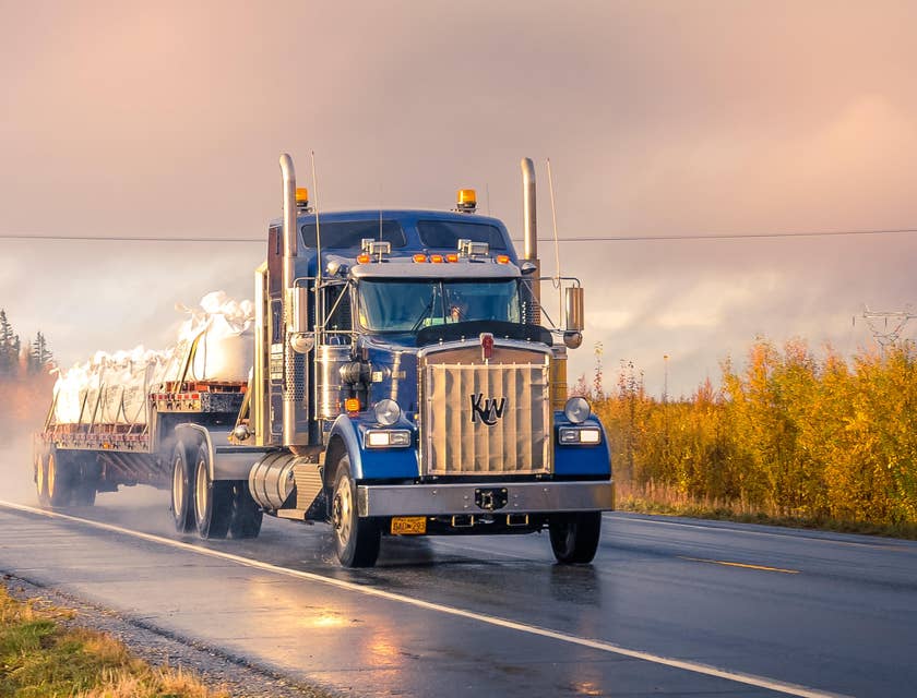 A truck driven by a CDL driver.