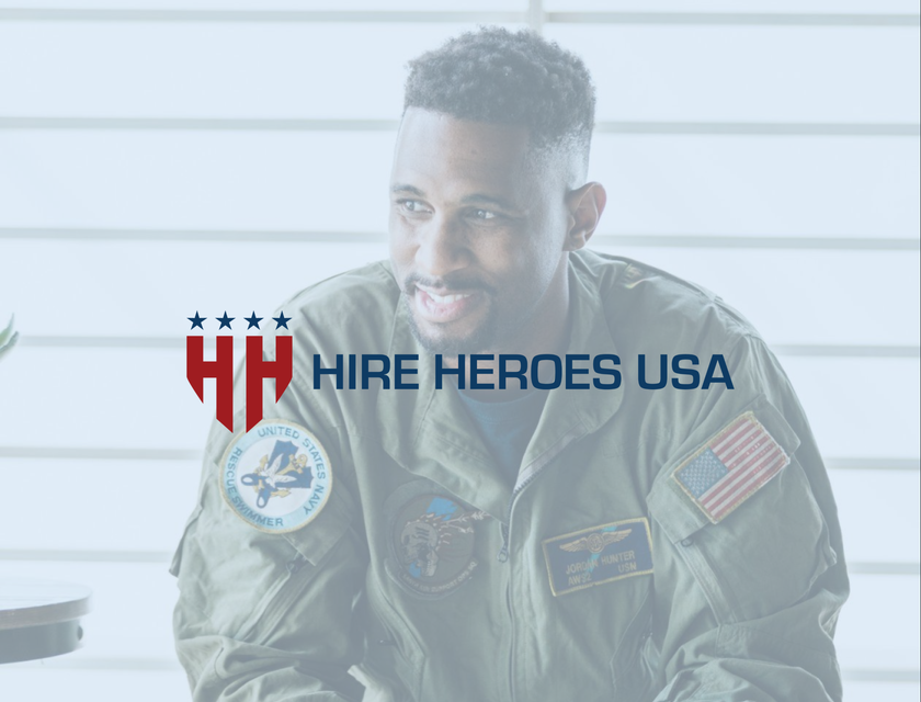 Hire Heroes USA logo.