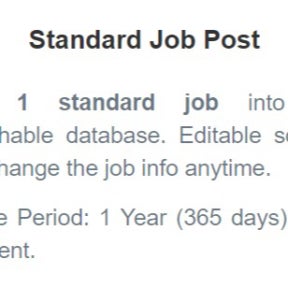 Select a job posting plan.