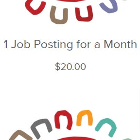 Choose a job posting package.