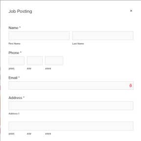Complete the job posting form.