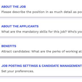 Create your job post.