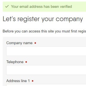 Register your company.