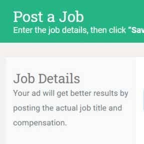 Enter your job details.