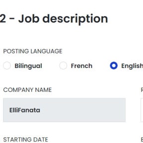 Create your job post.