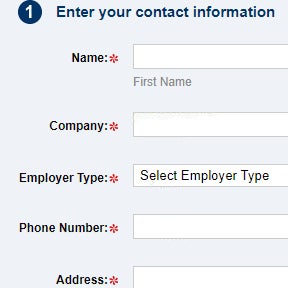 Create an employer account.