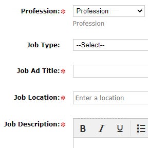 Create a job post.