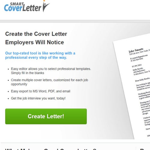 How to Create a SmartCoverLetter Cover Letter: