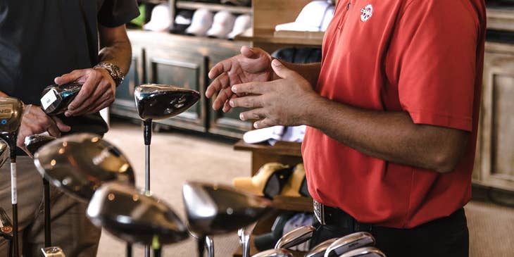 retail sales representative making a sale
