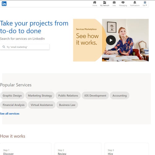 Hire Freelancers on LinkedIn Services Marketplace: