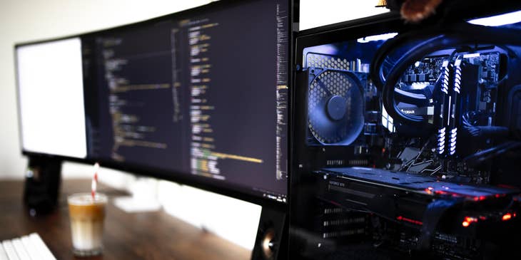 Computer set-up for an information security analyst.