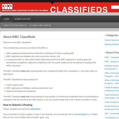 How to Post a Job on AIBC Classifieds: