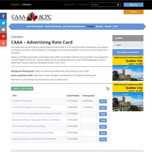 How to Post a Job on CAAA Job Board: