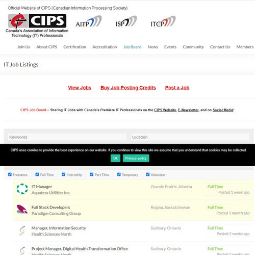 How to Post a Job on the CIPS Job Board: