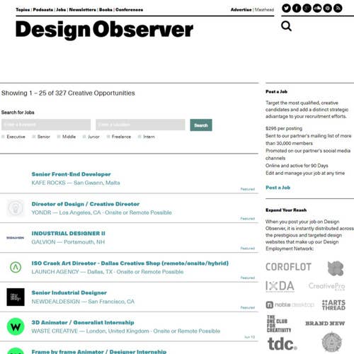 How to Post a Job on Design Observer: