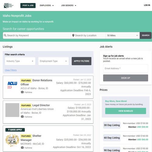 Idaho Nonprofit Center Job Board