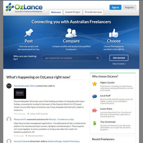 How to Post a Job on OzLance: