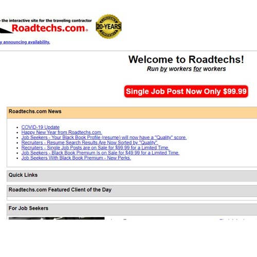 Roadtechs. com construction job board
