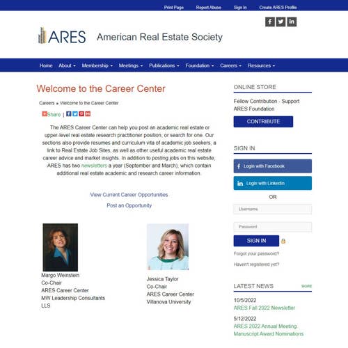 How to Post a Job on the ARES Career Center: