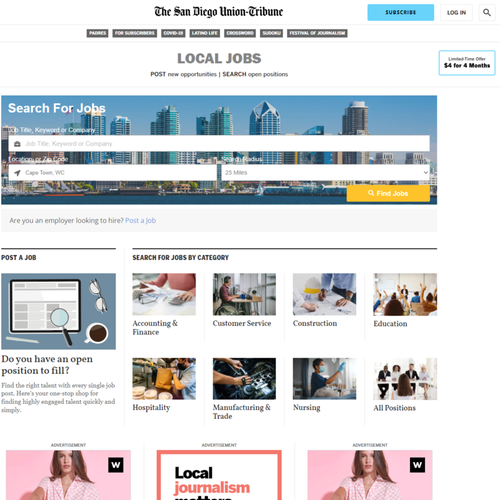 The San Diego UnionTribune Jobs