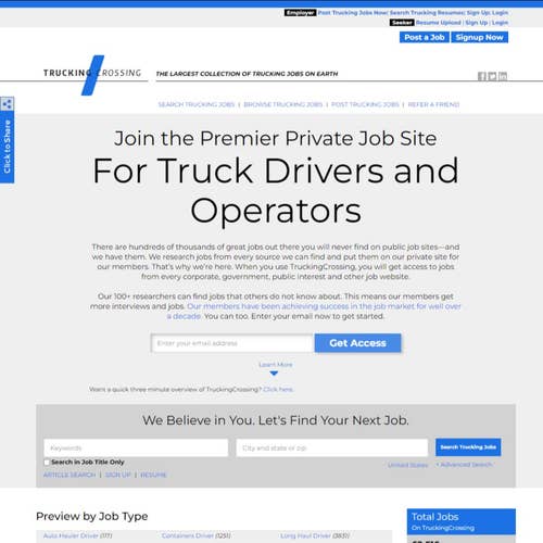 How to Post a Job on TruckingCrossing: