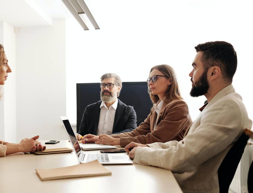 HR Coordinator talking during a job interview