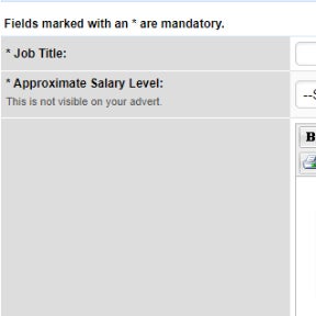 Fill out the online job posting form.