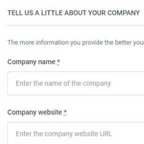 Provide your company information and login details.