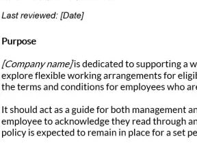 Hybrid work policy.