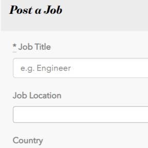 Fill in the details of your job post.